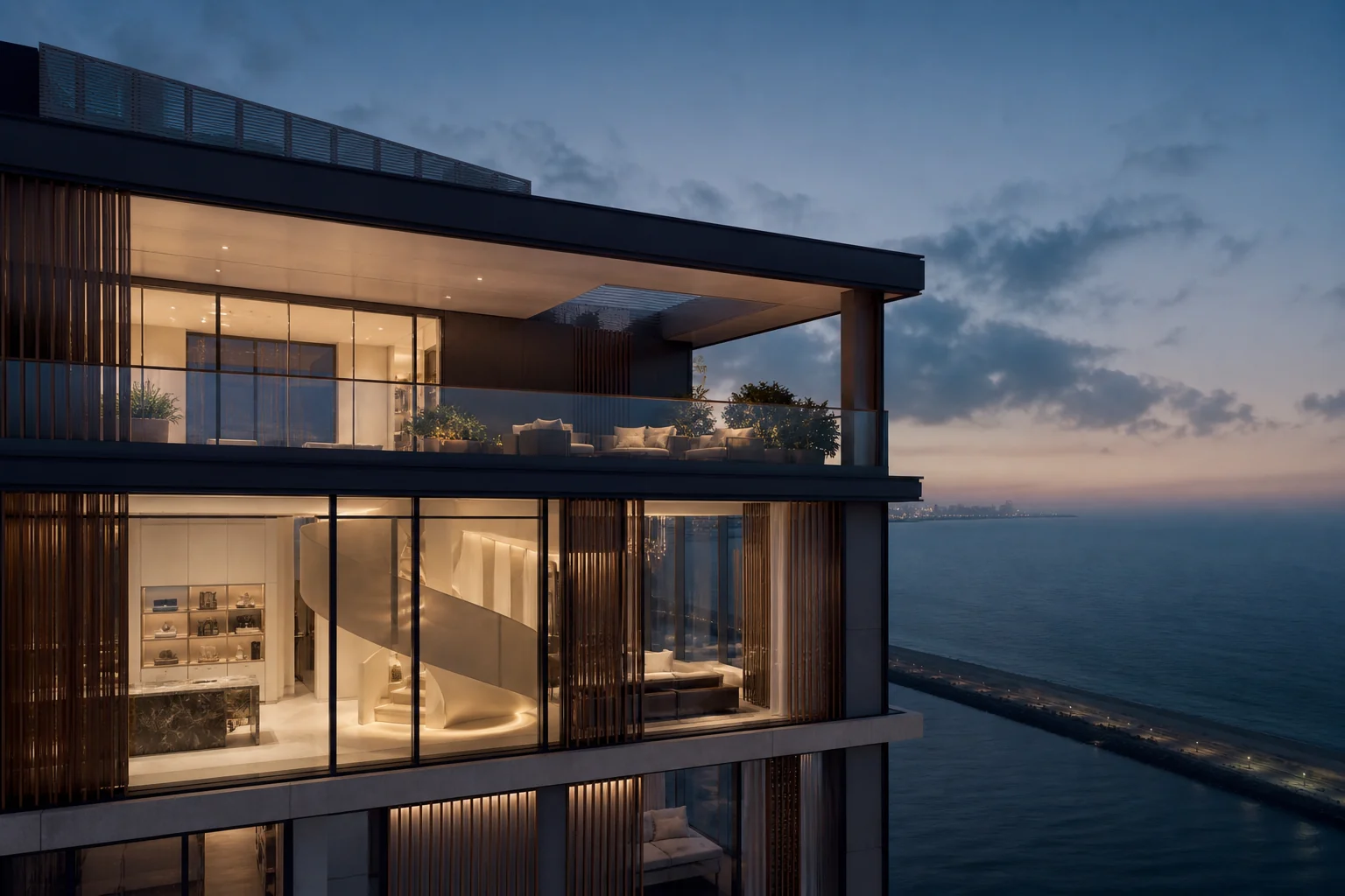 Editorial preview of penthouse living in Eko Atlantic City