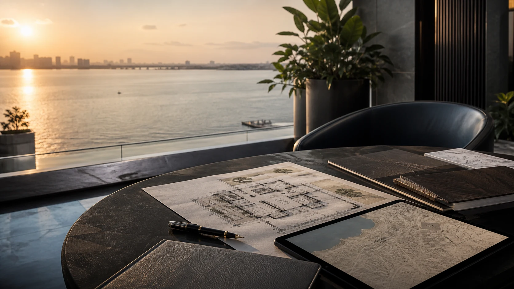 Private property consultation overlooking Lagos lagoon